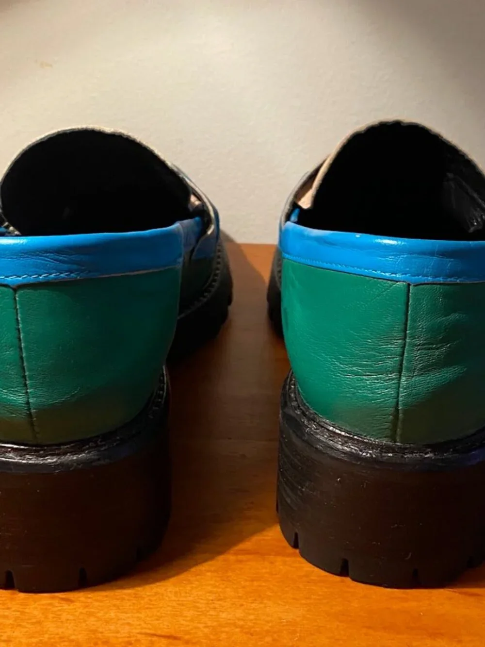 MAGUIRE Pastel Sintra Lollipop Chunky Loafer sz 39 Blue Green and Pink